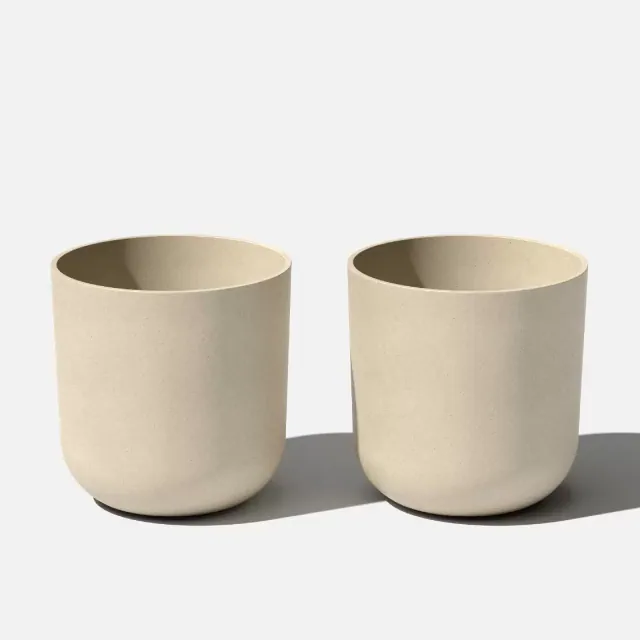 Veradek Mason Series Kona 15" Plastic-Stone Planter 2-Pack Sand