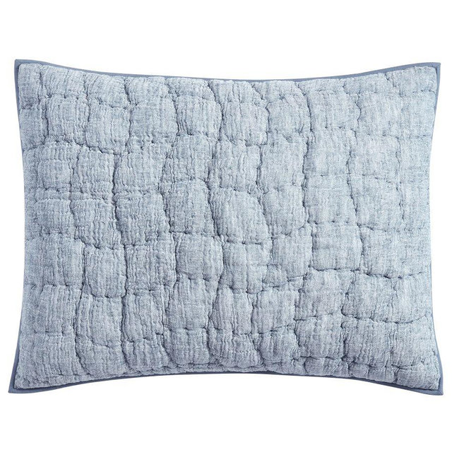 Cloud Quilted Sham, Steel Blue, Standard