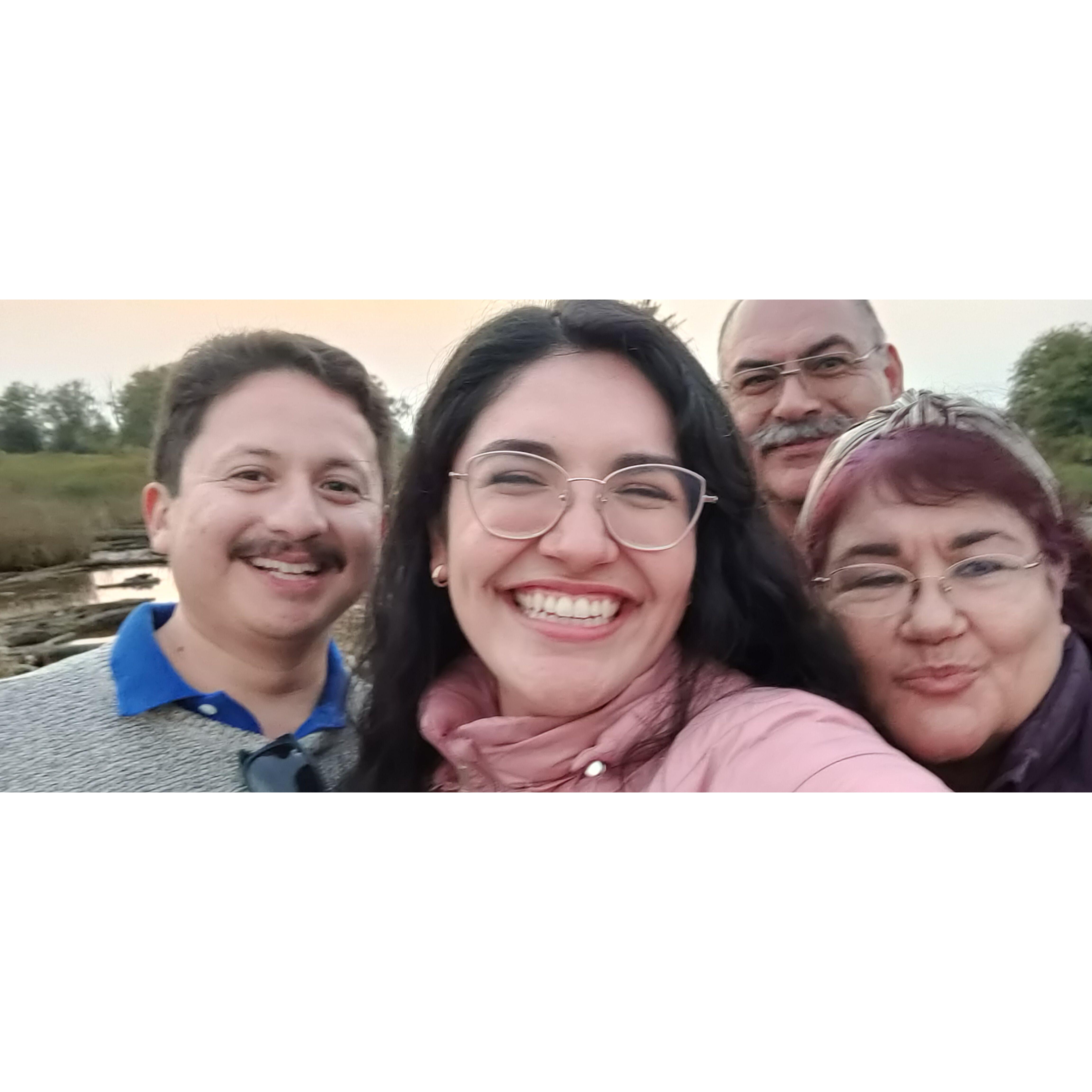 Nice sunset walk with Lizeth's Parents in Conway.