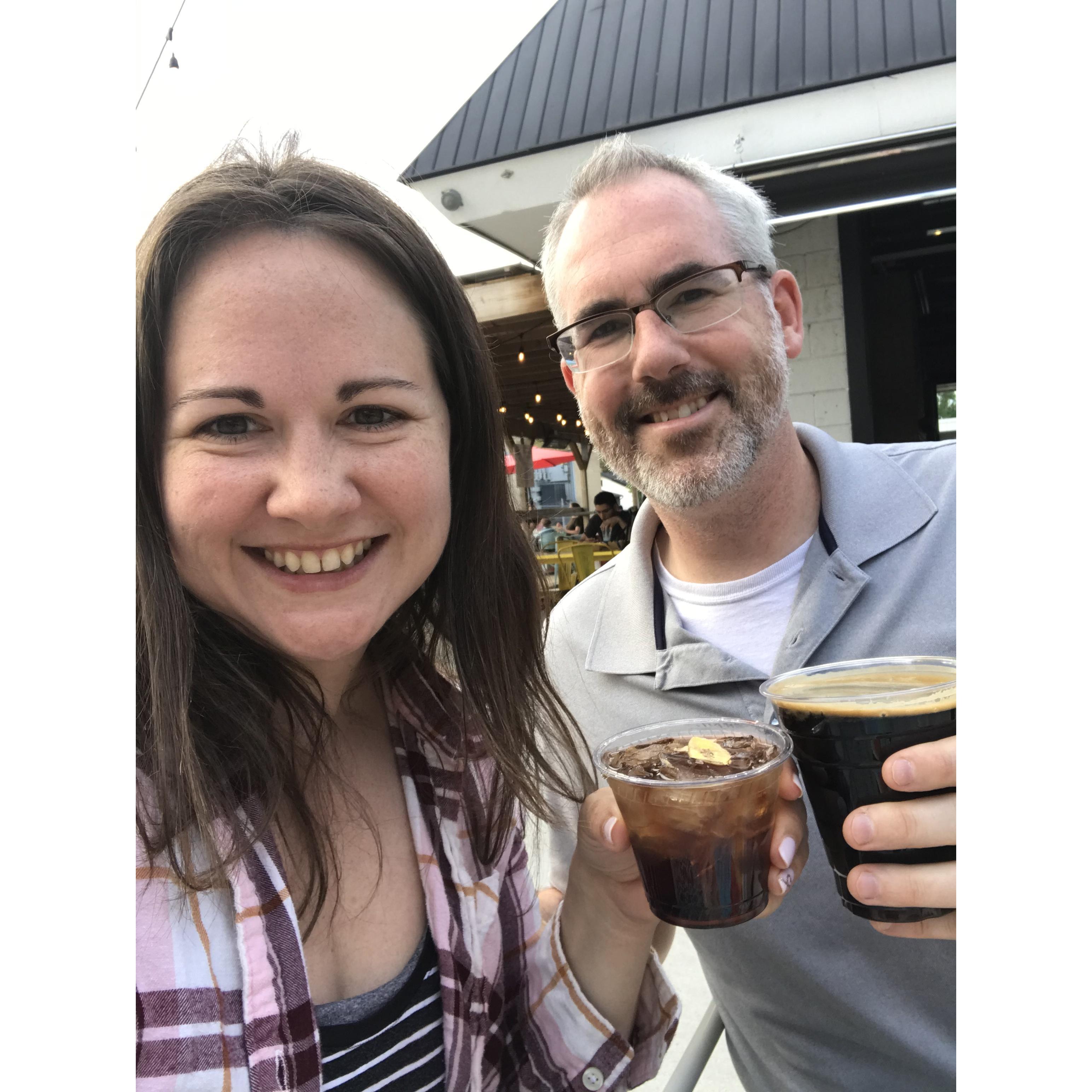 Cheersing at our fave local spot!