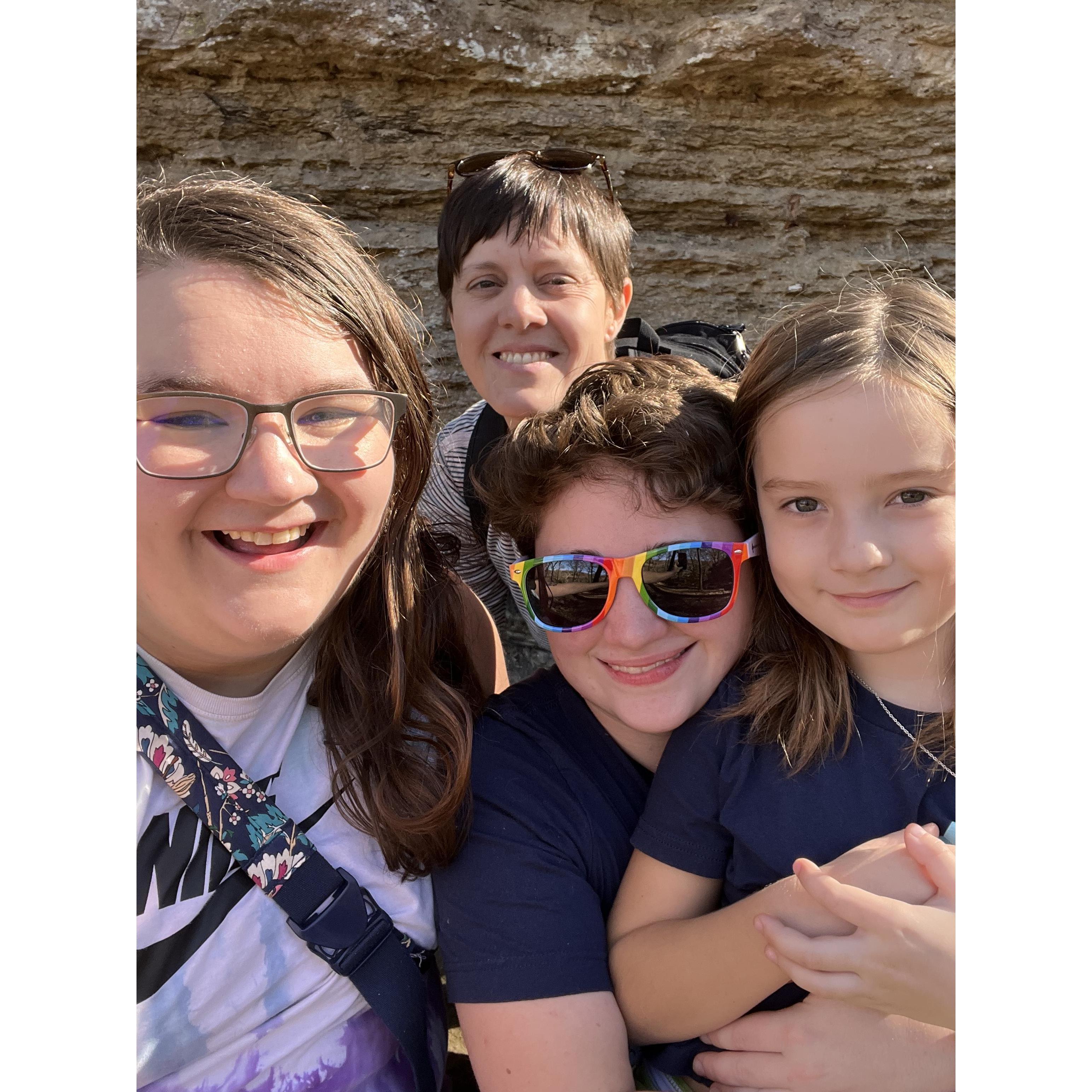 Hiking in Devil’s Den State Park! Side note: we ran the gas tank to empty and an extra 10 miles on top of that because we didn’t have the foresight to get gas before going up the mountain!