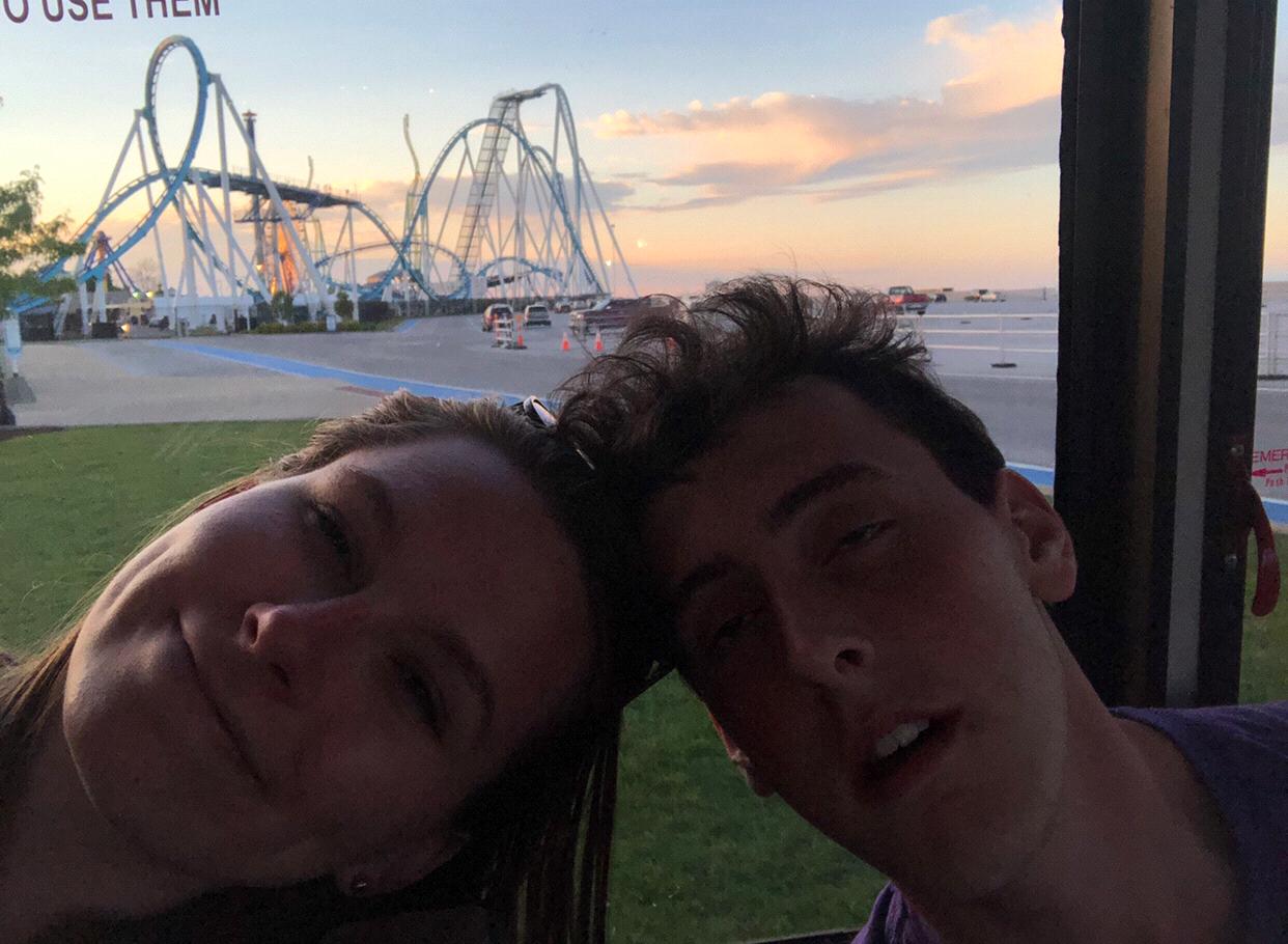 Fun fact: Mason threw up an hour after this picture was taken.