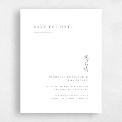 Green Typography Wedding Save the Date - Brantley Bloom