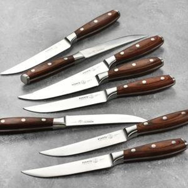 Messermeister Avanta Forged 8 Piece Steak Knife Set with Pakkawood Handles