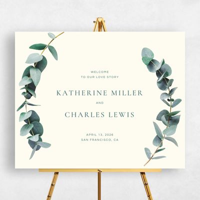 Ivory, Yellow Wedding Sign - Galata Landscape