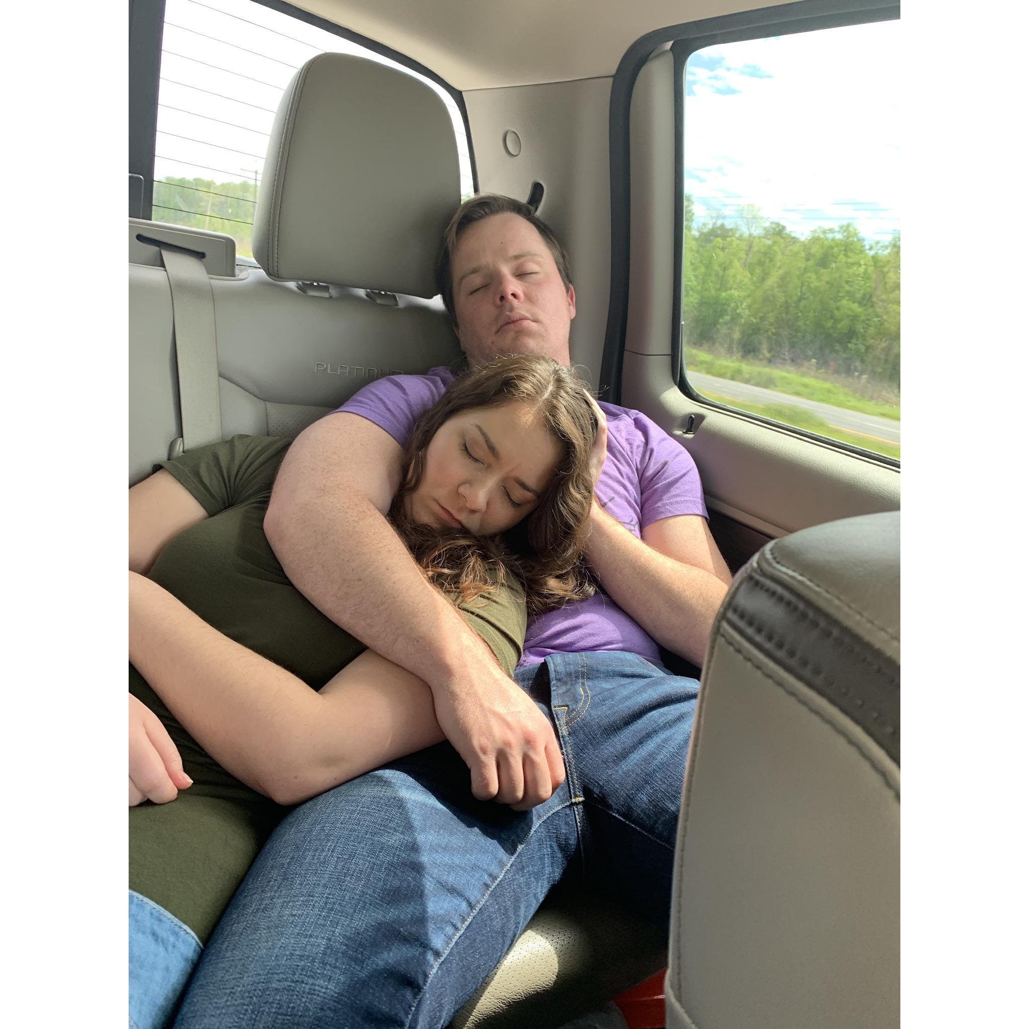 Car ride naps.
