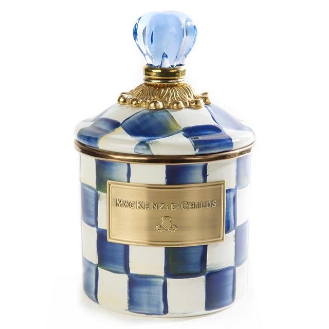 MACKENZIE-CHILDS Royal Check Enamel Canister - Demi