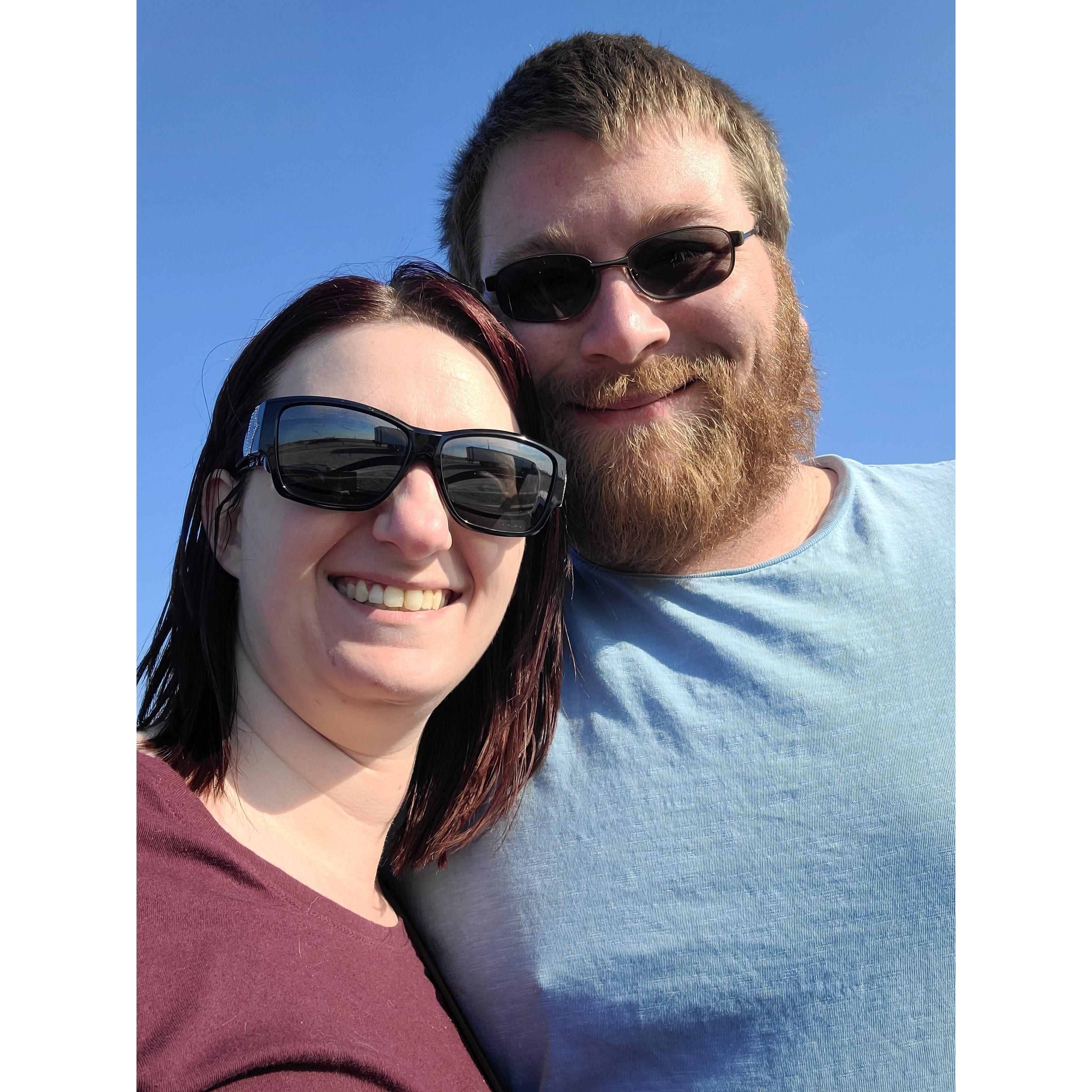Our first photo as a couple, taken on our second date.