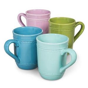 Camille Solid Coffee Mug Set 4-pc - Multicolored