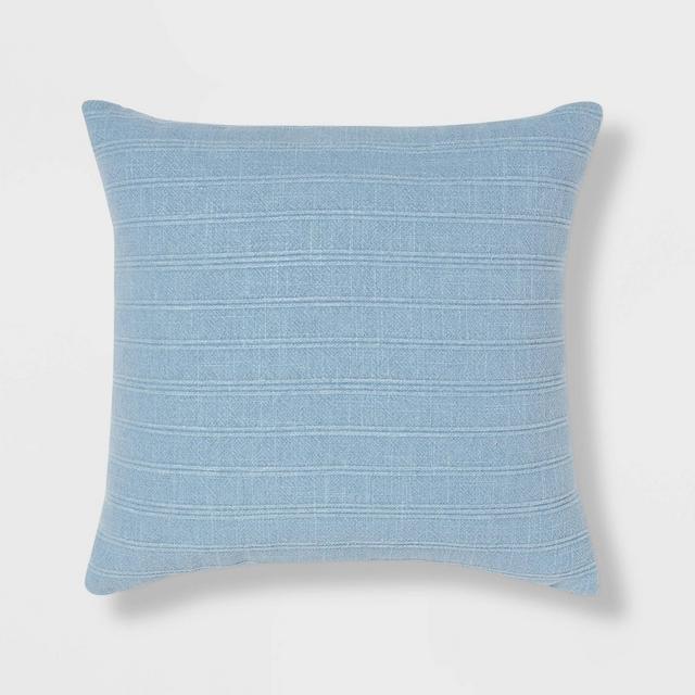 Euro Texture Stripe Decorative Throw Pillow Light Blue - Threshold™