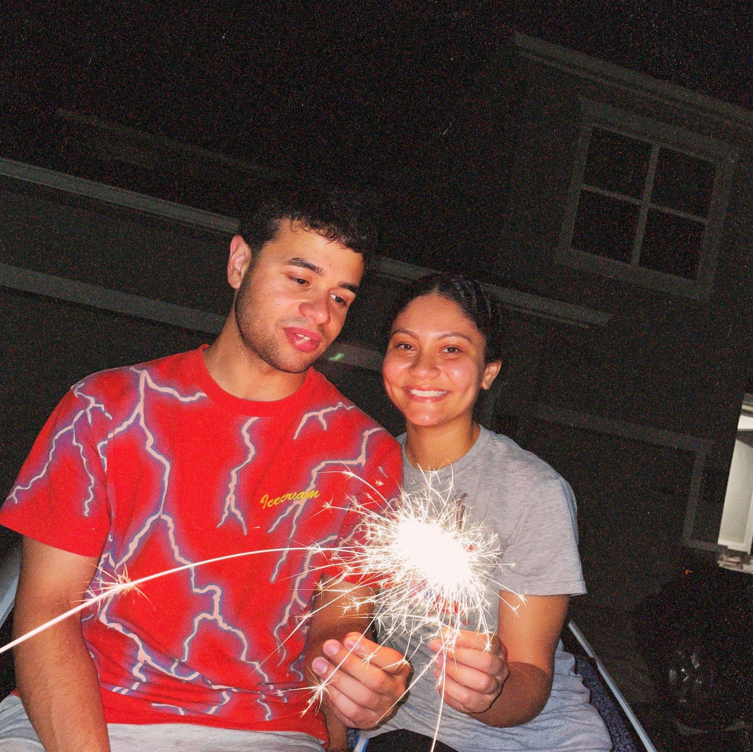 Our first 4th of July together. We had to much fun! We saw so many fireworks and lit up sparkles, but the best one was the spark growing stronger between us.