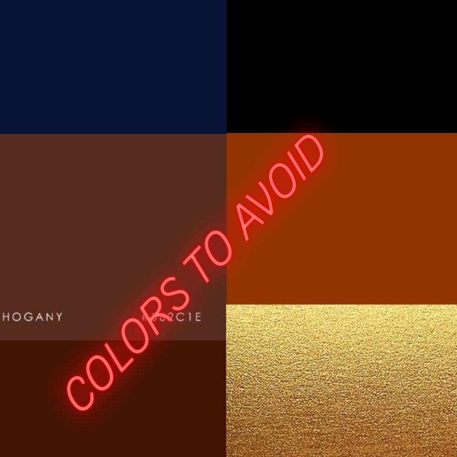 Try avoiding these colors as this will be our wedding party’s colors. 

Intenta evitar estos colores, ya que estos serán los colores de nuestra fiesta de boda.