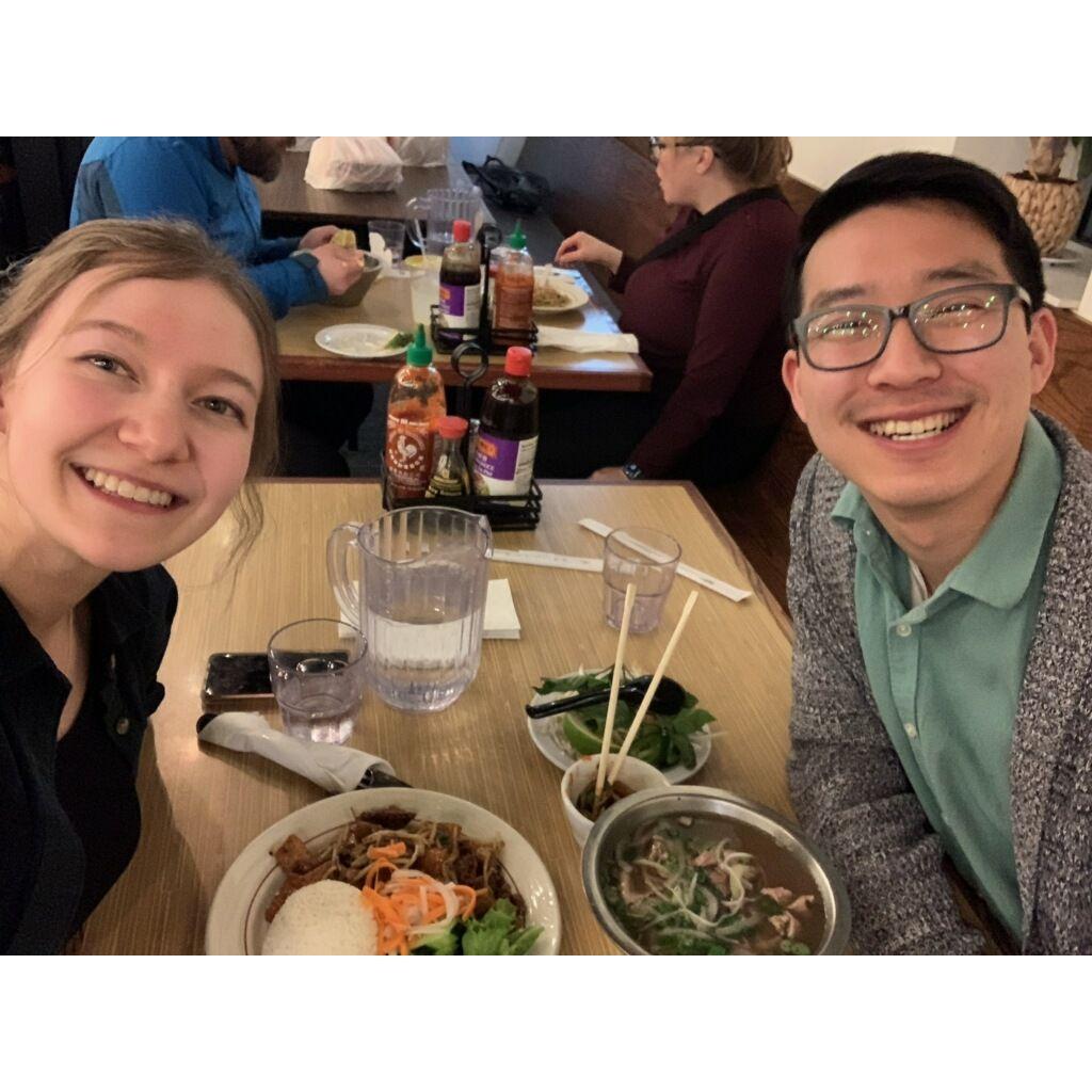 Dinner after our first day spent together