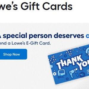 Lowe's gift card
