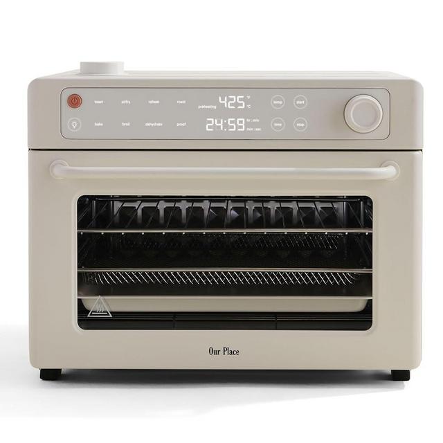 Our Place Wonder Oven Pro | 8-in-1 Digital Countertop Oven with Large 32Qt Capacity | Non-toxic, Quartz & Stainless Steel | Air Fry, Toast, Roast, Bake, Reheat, Broil, Reheat & Dehydrate | Cream