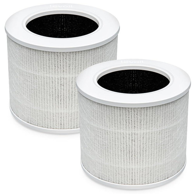 LEVOIT Core Mini-P Air Purifier Replacement Filter, 3-in-1, High-Efficiency Activated Carbon, Core Mini-RF, 2 Pack, White