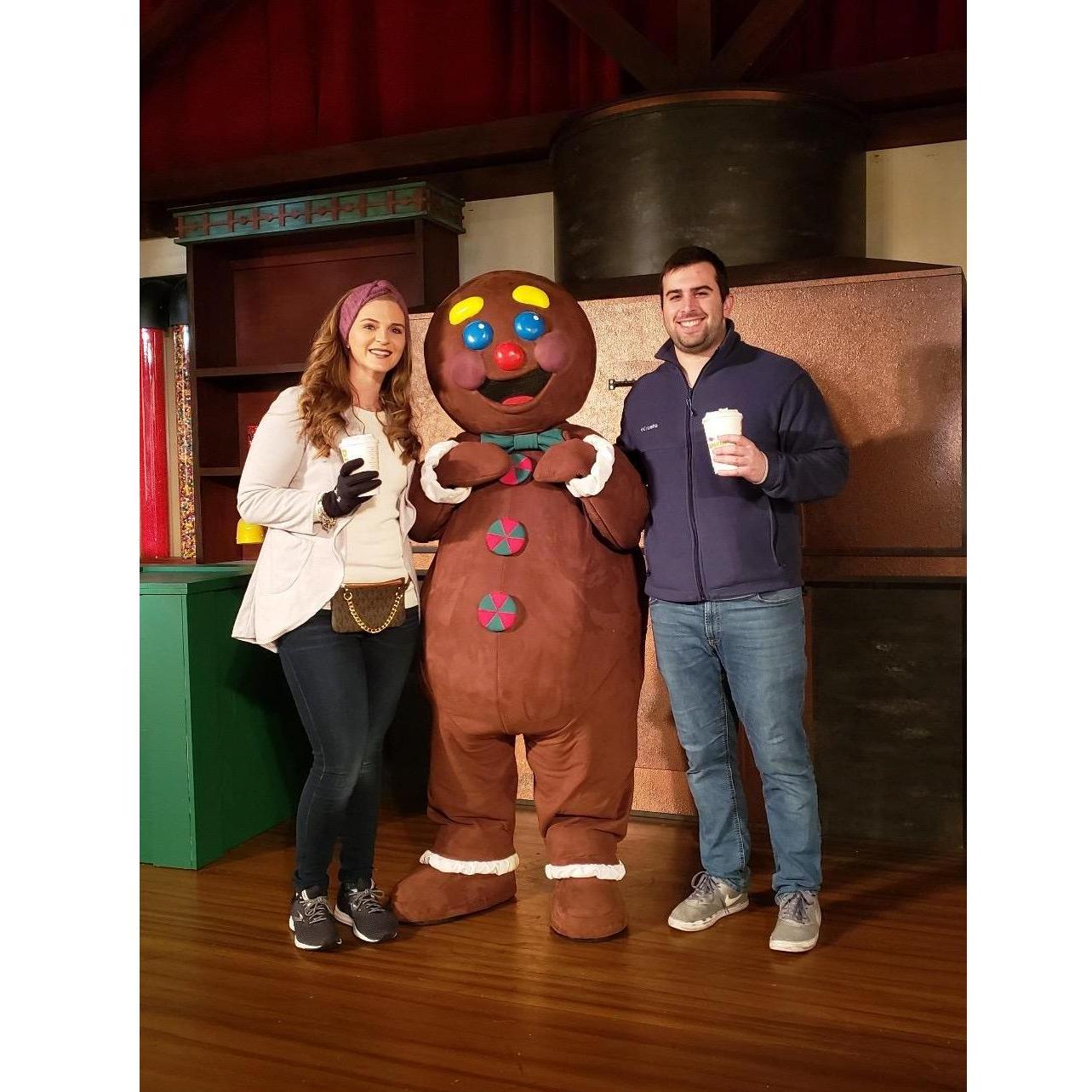 Met the Gingerbread man and got gingerbread men to decorate at home.