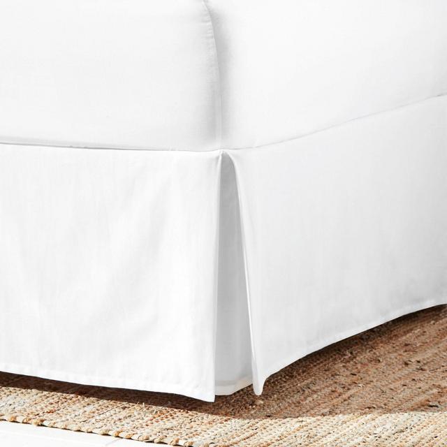 Everhome™ Sateen Cotton Queen Bed Skirt in White