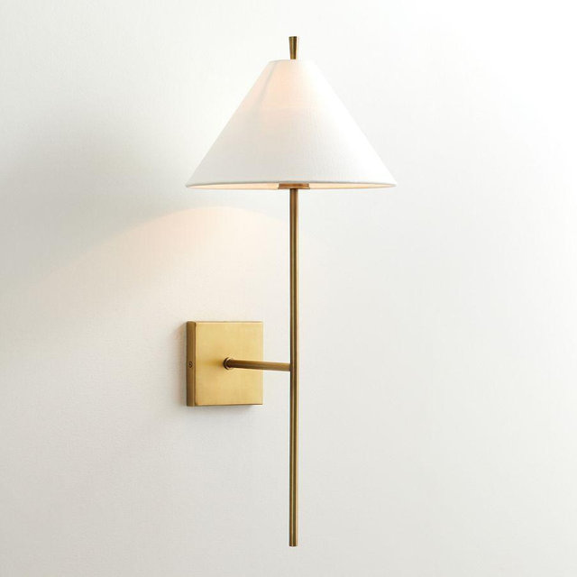 Ellis Metal 30" Sconce, Tumbled Brass