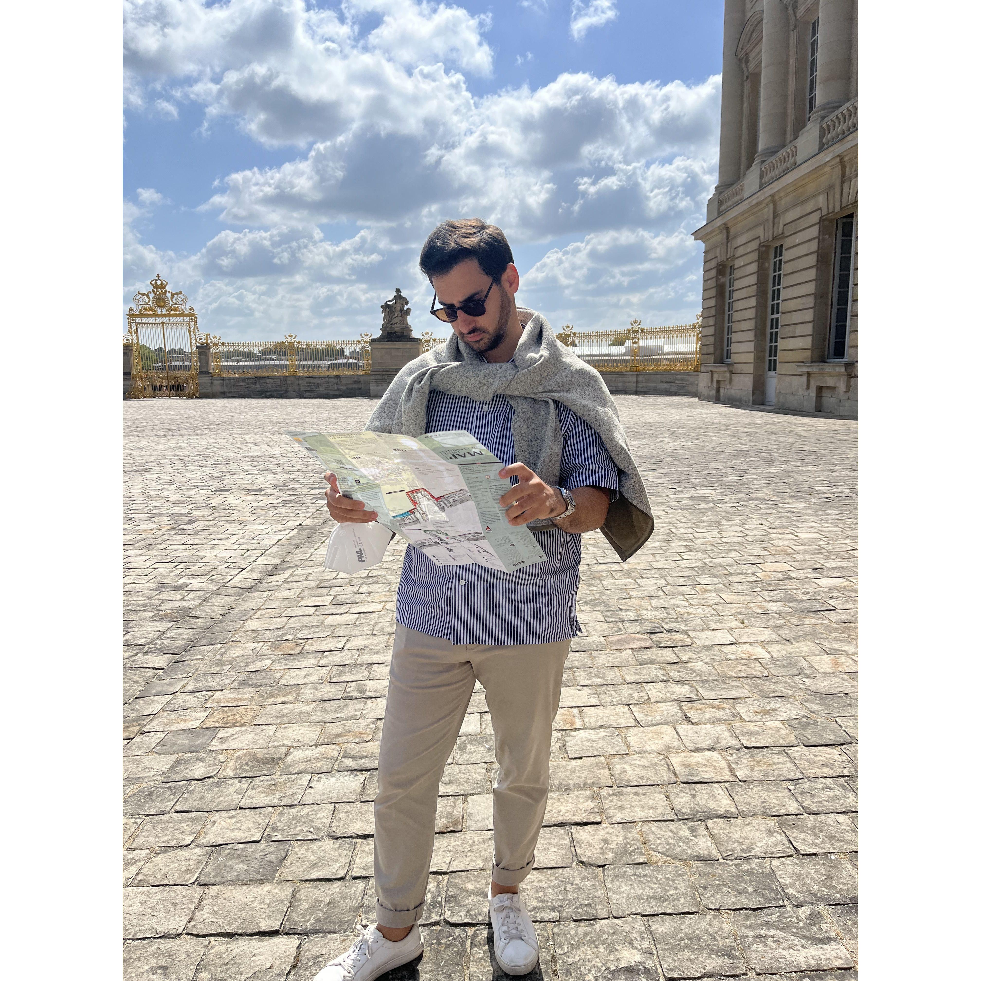 Michael navigating us through Versailles, France