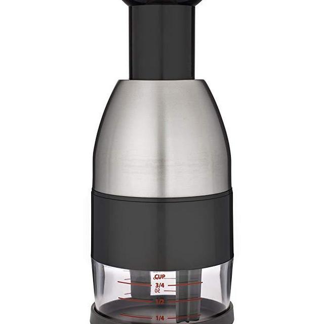 Vivaant Food Chopper - Manual Slicer Dicer Mincer - Time Saver For Vegetables Salads Onions Garlic Nuts And More - Commercial Quality With Easy-Clean Design (Stainless)