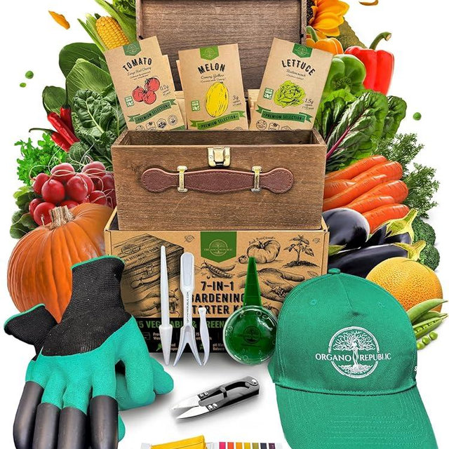 75 Vegetable & Greens Seeds Variety Pack, Garden Seed Starter Kit - Over 44,700 Non-GMO Heirloom Seeds for Planting Vegetables and Greens, Seed Box with Gardening Supplies, Gardening Gifts
