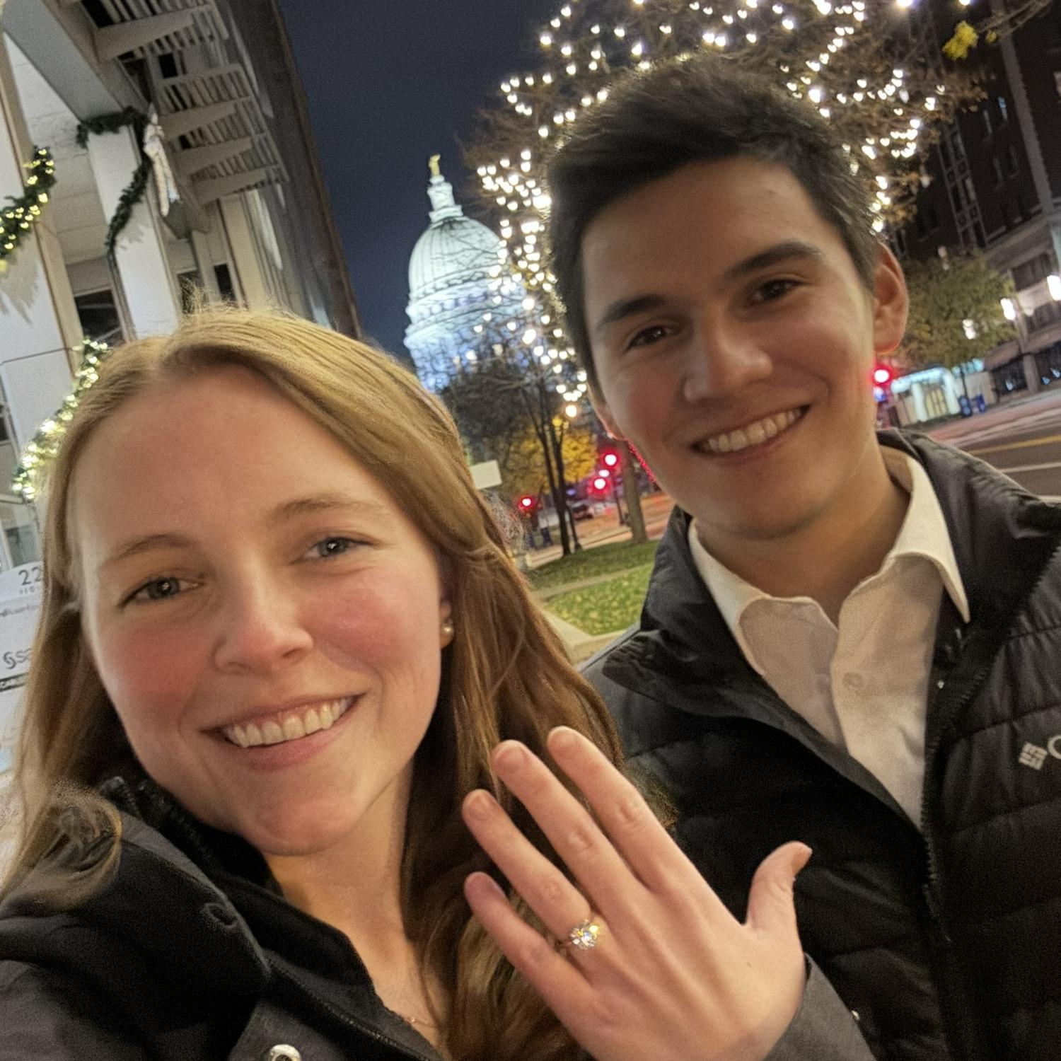 Our first picture engaged.