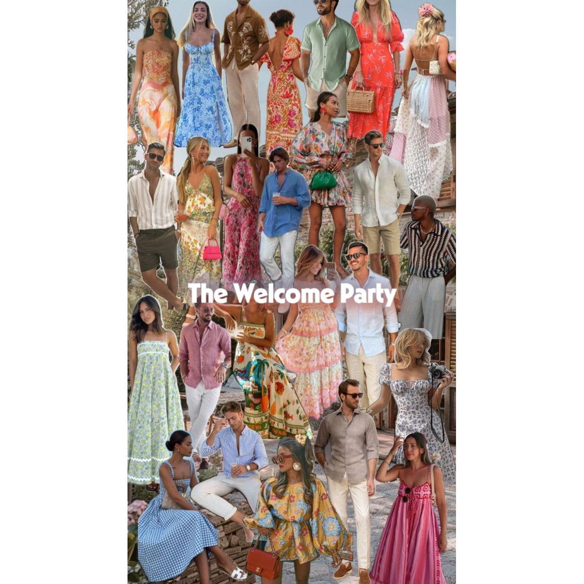 For the Welcome Party, the dress code is more in the Casual to Cocktail Range. For guys, think polos/buttondowns, khakis and for the ladies, shorter dresses. Bright colors are highly encouraged!