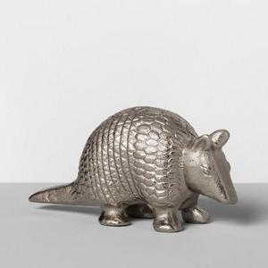Metal Armadillo Figurine Silver - Opalhouse™
