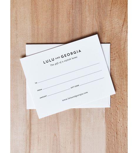 Lulu & Georgia Gift Card