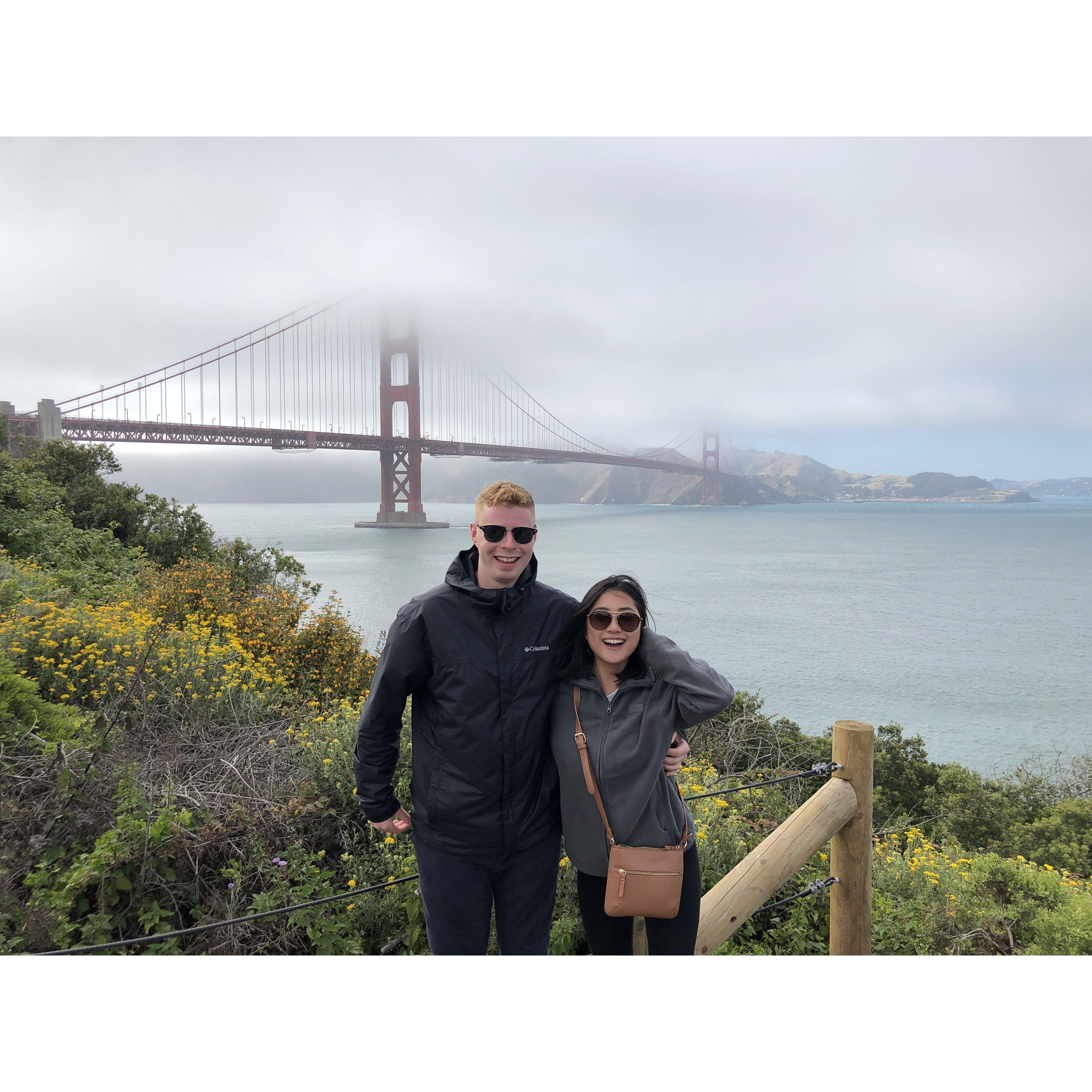 Mike still got sunburn on this cloudy day