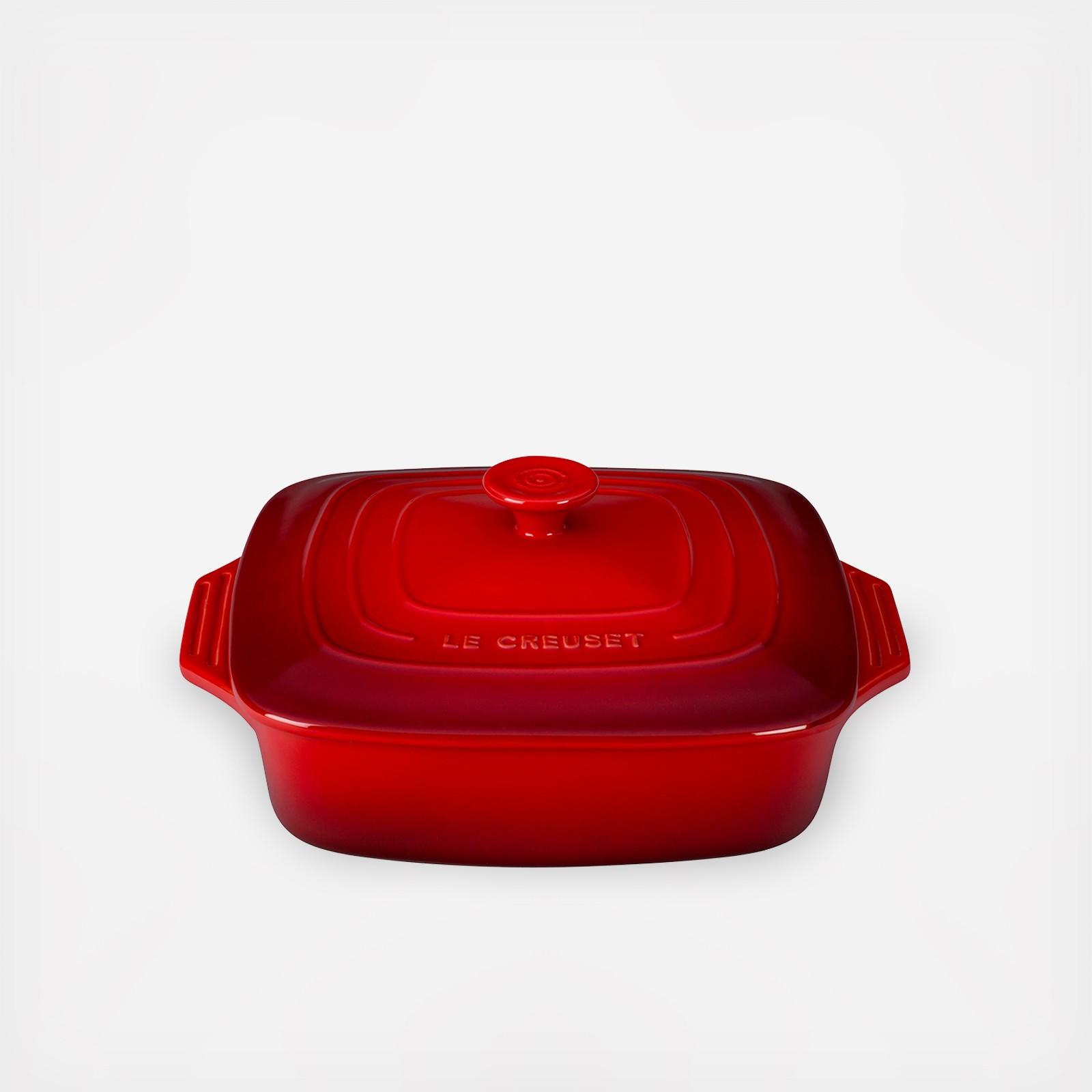 LE CREUSET Stoneware Red Pie pan Bake Dish 9.75x 2 pie pan