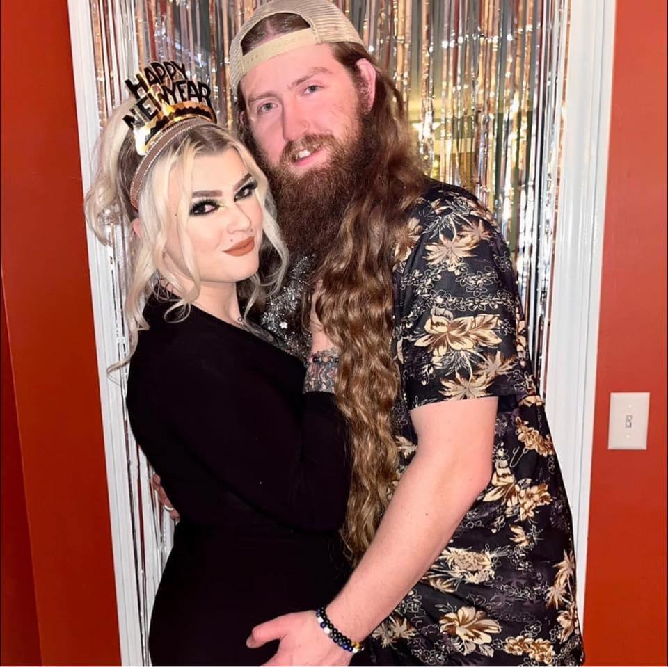 Christian and I New Years 2023, our last New Years as an engaged couple!