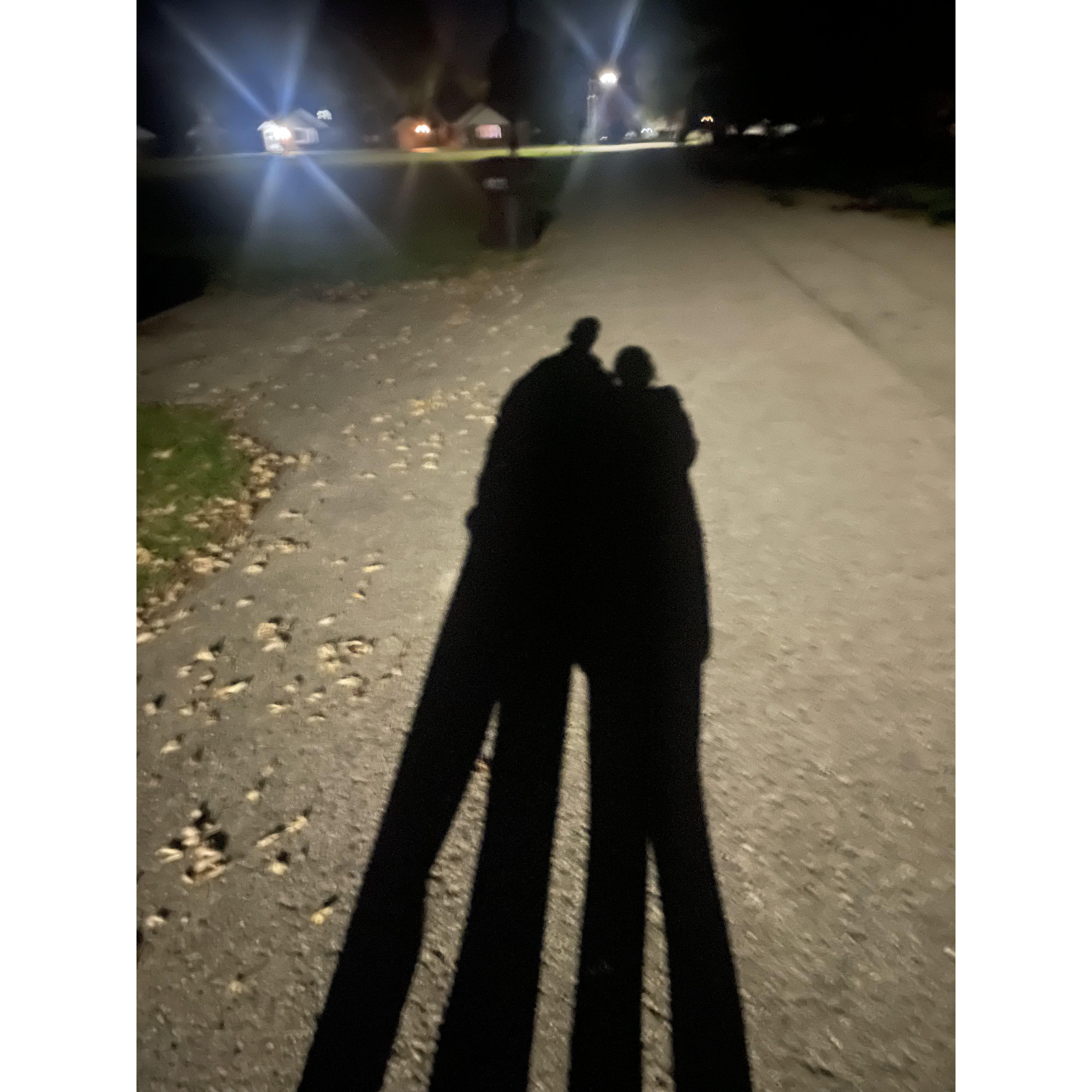 Our first moonlit walk of many...