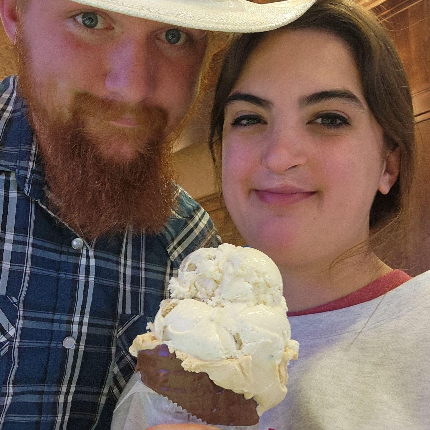 Date in LeMars getting ice cream at blue bunny