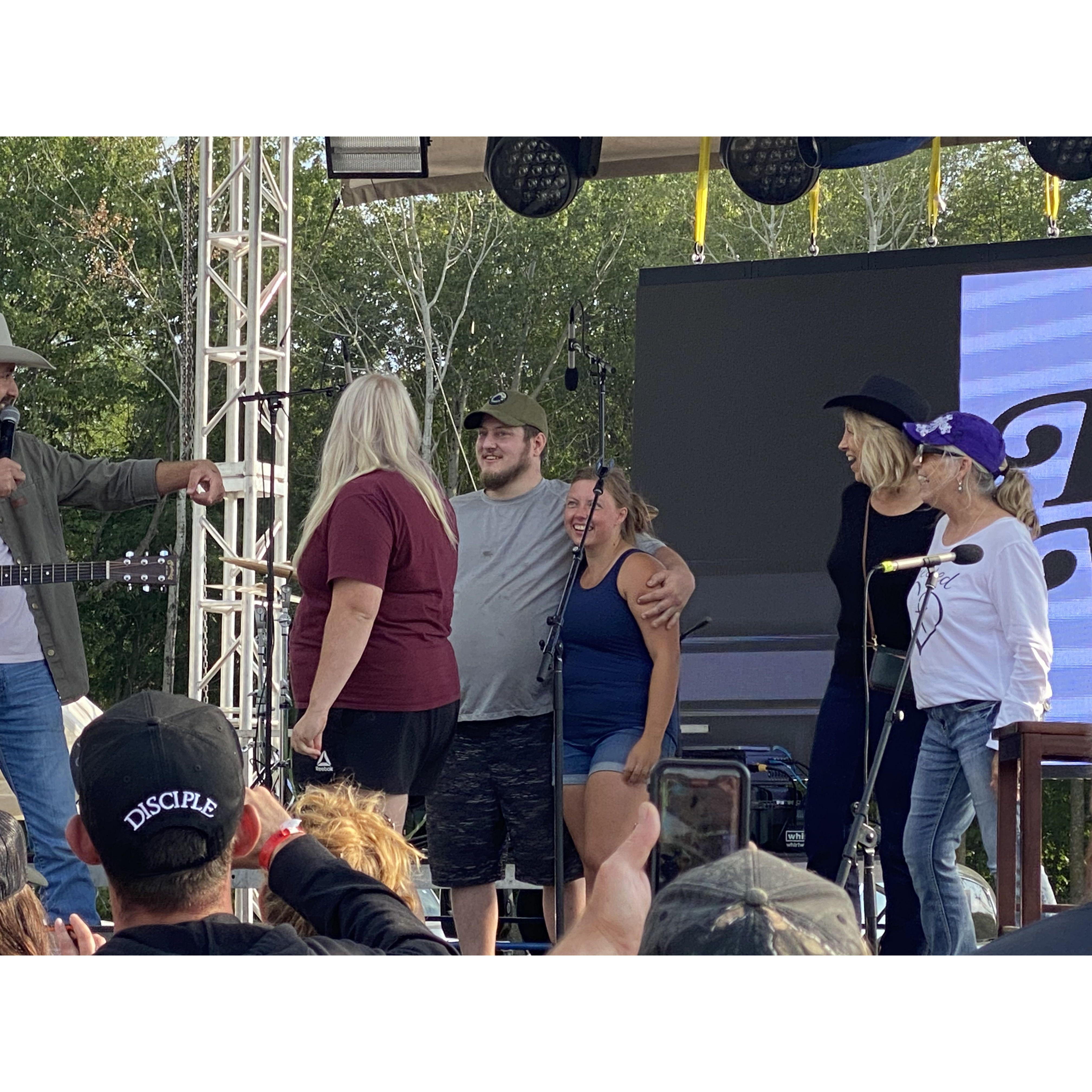 Called up on stage with Rhett Walker. First (and last) time we ever need to be on stage ;)