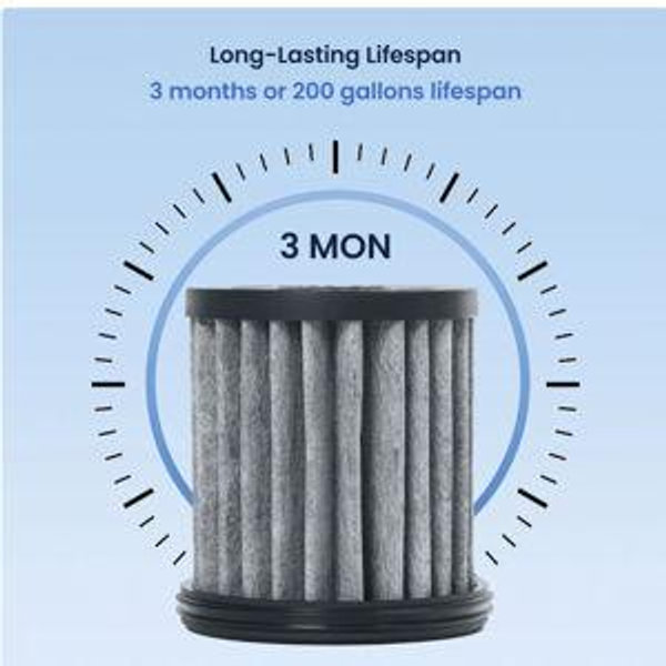 GlacierFresh 2.25 Gallon Gravity Water Filter System - Countertop Purifier for Home & Kitchen