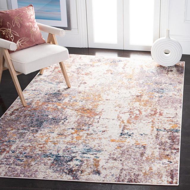 Zayd Abstract IVORY / PURPLE Area Rug