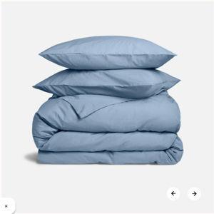 Organic Cotton Duvet Set/ Blue Marina / King/Cali King