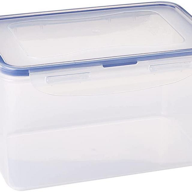 LocknLock Easy Essentials Food Lids/Pantry Storage/Airtight Containers, BPA Free, Rectangle - 8 Cup - for Cookies, Clear