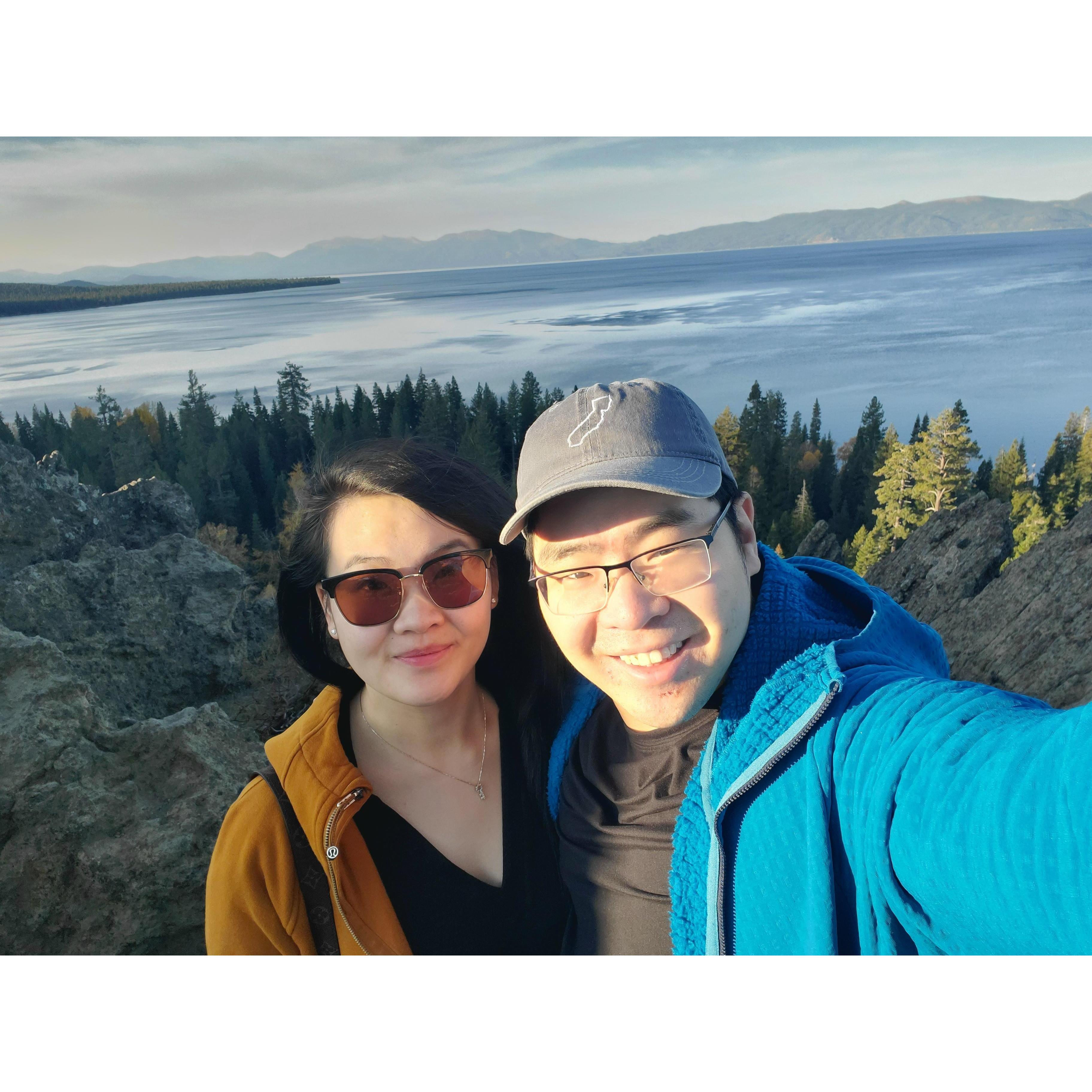 Lake Tahoe trip where he proposed <3. Nov. 2020.
