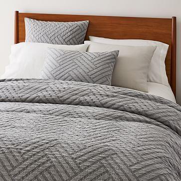 Parquet Texture Duvet Cover & Shams - King/Cal King - Alabaster