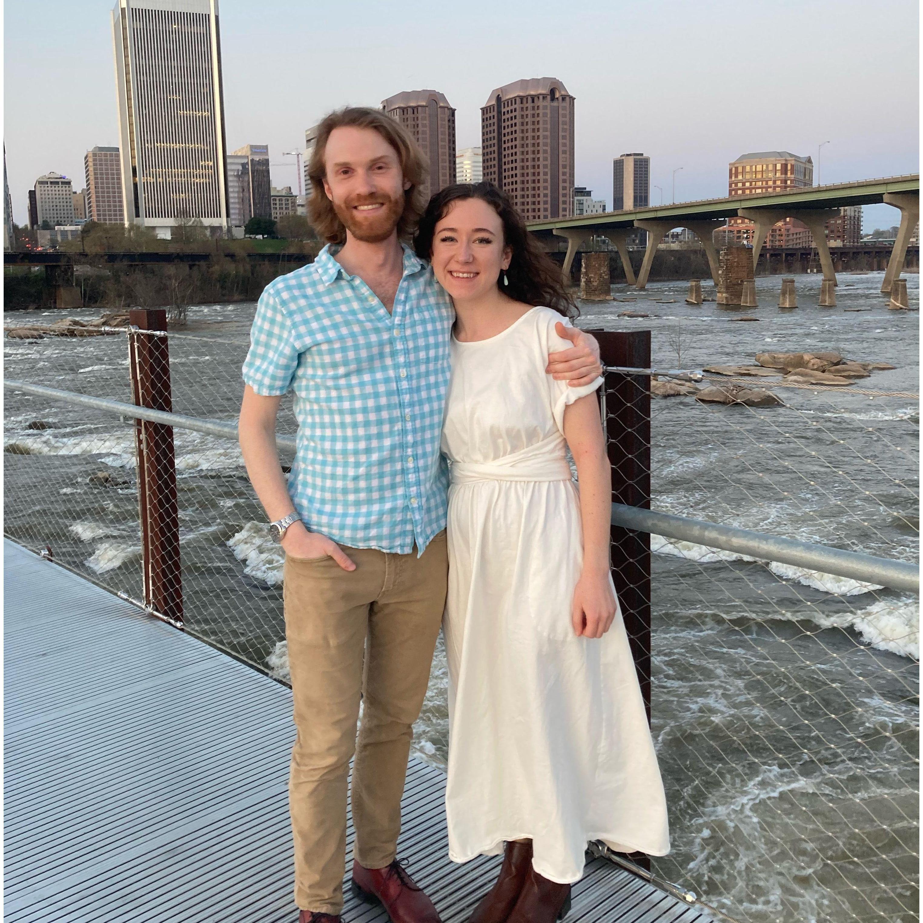 April 2021 - Posing on the Belle Isle Pedestrian Bridge in Richmond