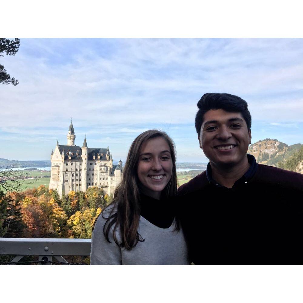 Traveling together during their year abroad. This year of long distance was one of the toughest times in their relationship, but they learned what it meant to communicate and grow with each other.