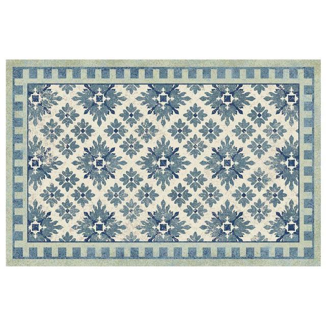 Florart Kirkwood Washable Floor Mat, 1'10" x 2'10", Blue