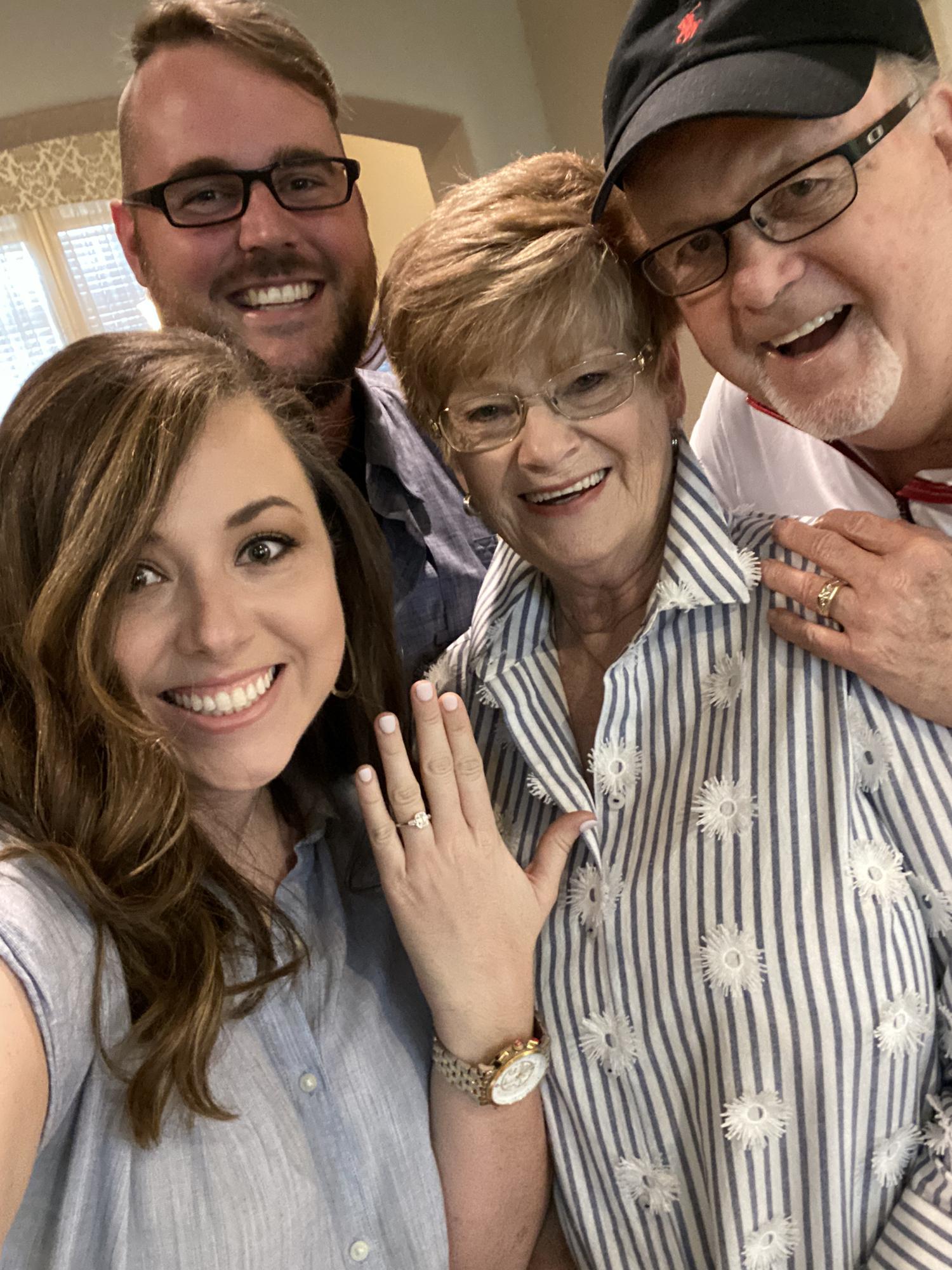 Surprising Nanny & Papa with the news in Tyler! They love RJ already.