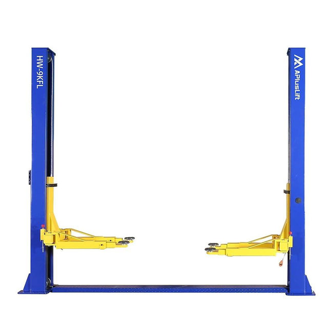 APlusLift HW-9KFL 9,000LB 2-Post Floor Plate Car Lift/Industry Leading 3 Year Warranty