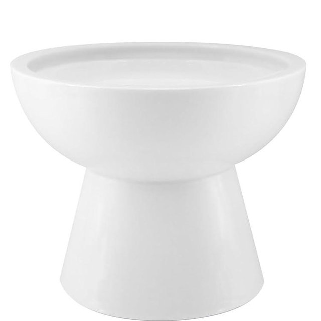 LoeJan Elevated Cat Food and Water Bowls Set, Extra Wide and Raised Ceramic Cat Feeder, Anti-Vomit Whisker-Free Pressure Cat Feeding Bowl for Kittens Adult Cats Small Dogs (White, Water Bowl)