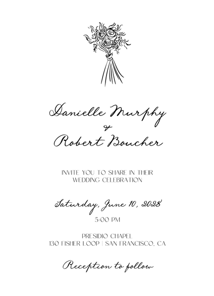 Cerise Classic | White | Zola Wedding Invitations