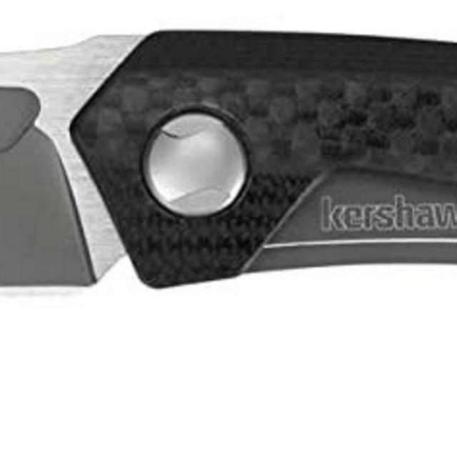 Kershaw Reverb (1220) Lightweight Folding Pocket Knife with 2.5 inch 8Cr13MoV Stainless Steel Blade; Carabiner Clip, Frame Lock, and Single Position Extra Deep Carry Pocket Clip; 1.6 oz.,Black